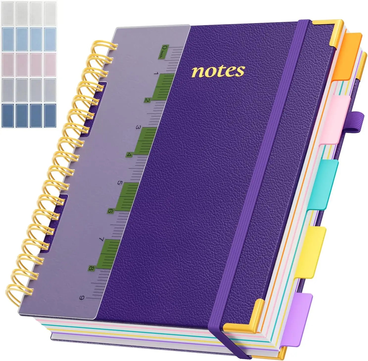 5-Subject Spiral Notebook with Dividers, 300 Pages, 8x10 B5 Size, College Ruled for School & Work